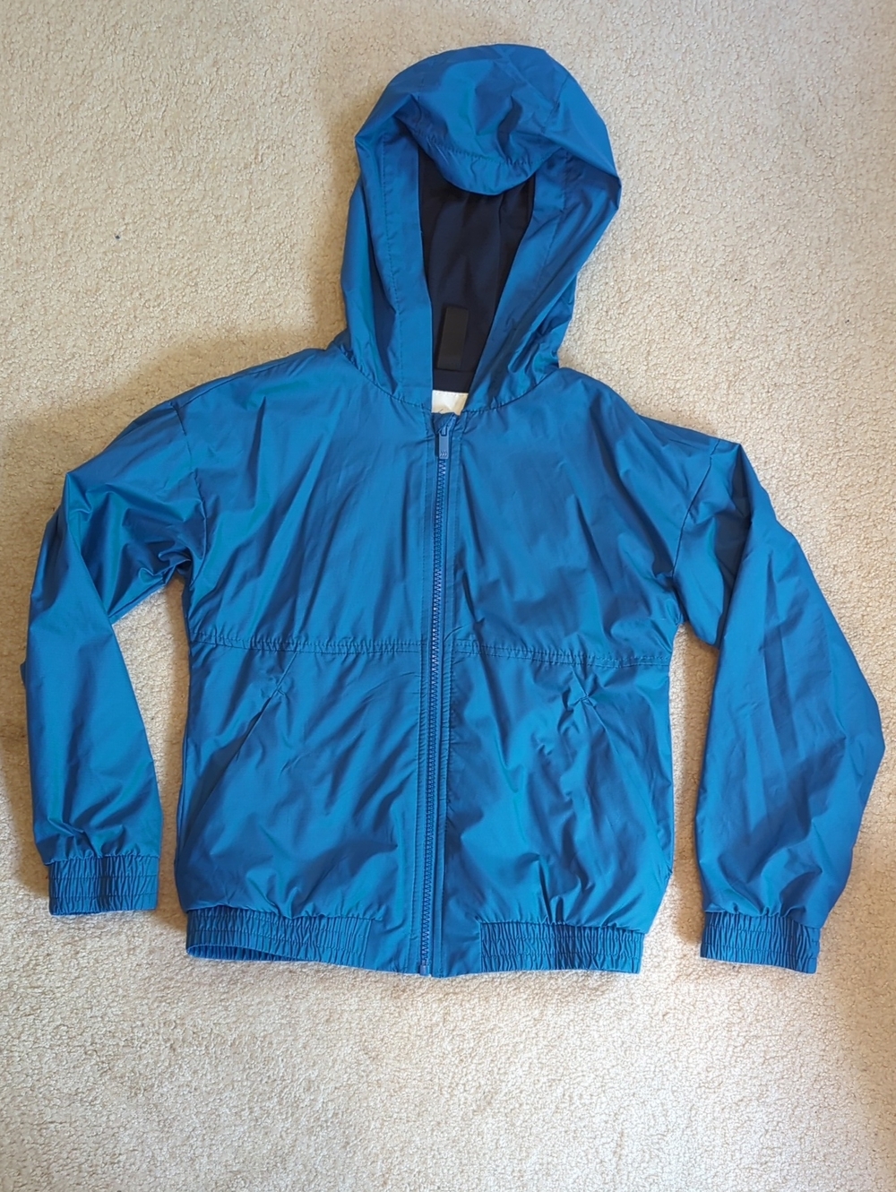All In Motion ,Kids Blue Hooded Wind/Rain Resistant Jacket Size S (6/7)